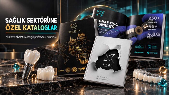 sağlık turizmine özel dental katalog tasarlarım