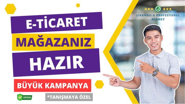 size özel e-ticaret sitesi kurarım