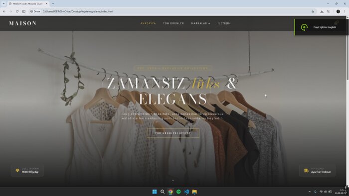 web tasarım ve ön yüz geliştirme alanında siteler hazırlarım
