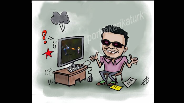 portrenizi en iyi ve en eğlenceli karikatür olarak çizerim
