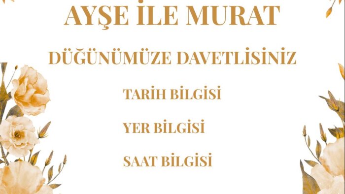 hayalinizdeki davetiyeyi tasarlıyorum