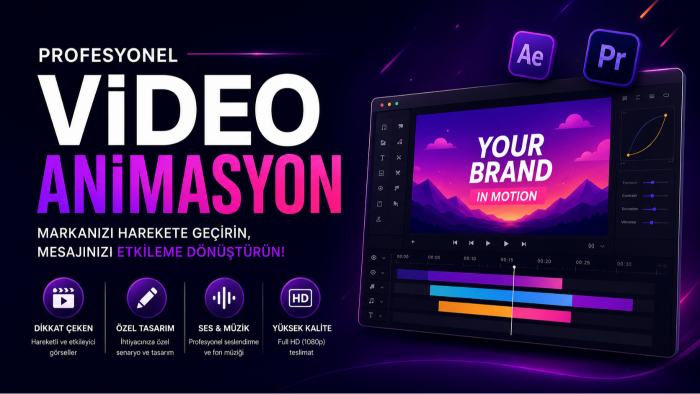 profesyonel ve dikkat çekici video animasyonları hazırlarım