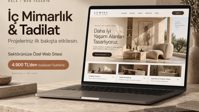 iç mimarlık ve tadilat firmanıza özel web sitesi tasarlarım