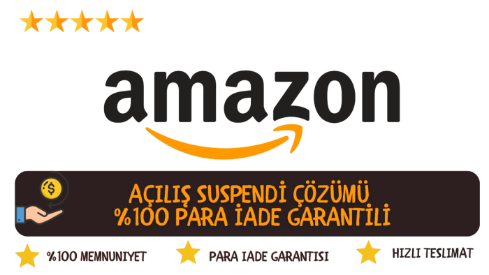 amazon hesap açılışınızın askıya alınmasına çözüm sağlarım