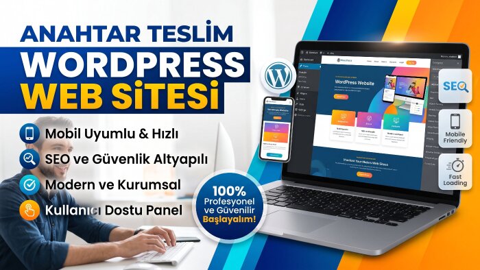 sizin için profesyonel anahtar teslim WordPress site kurarım