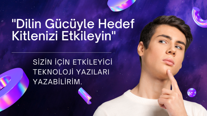 teknoloji üzerine metinler yazabilirim