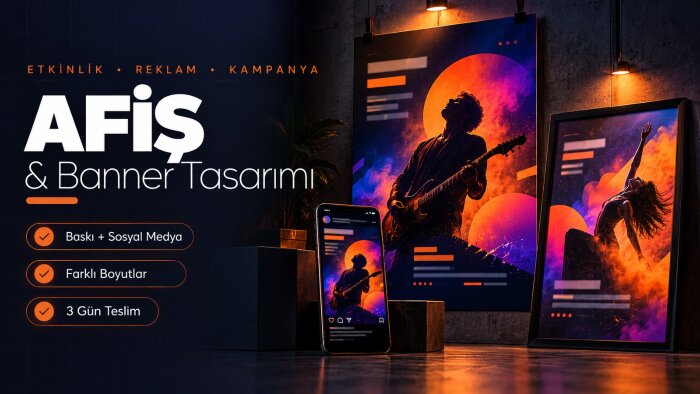 etkinlik ve reklamınız için etkileyici afiş tasarlarım