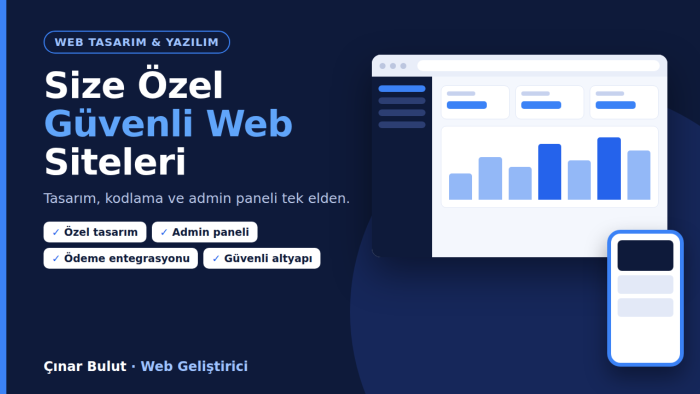size özel ve yönetilebilir web siteleri yapıyorum