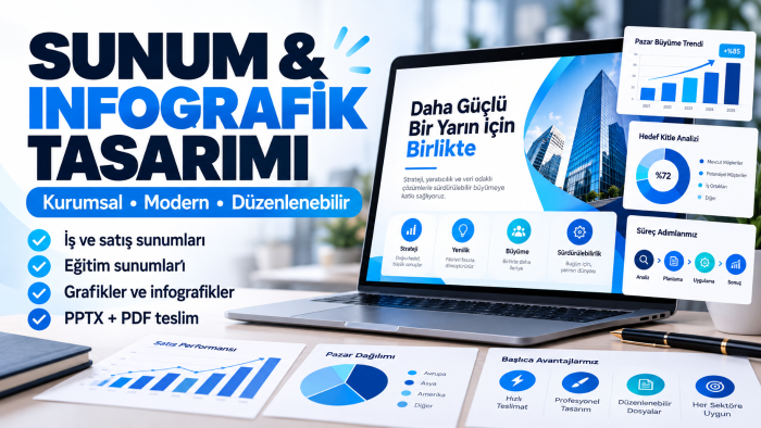 profesyonel PowerPoint sunumları ve infografikler hazırlarım