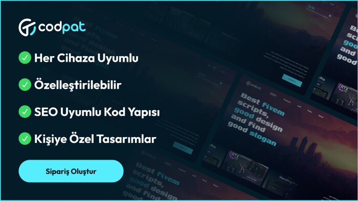 fivem web sitenizi tasarlar ve kodlarım