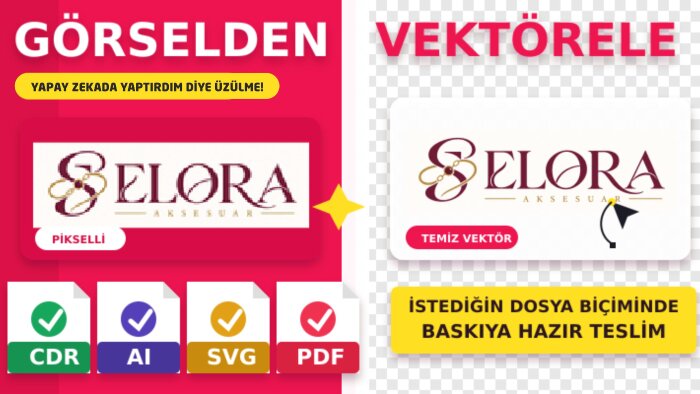 JPEG logolarınızı vektörele çeviririm