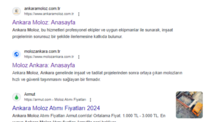 sitenize SEO uygulaması yaparak üst sıralara çıkarırım
