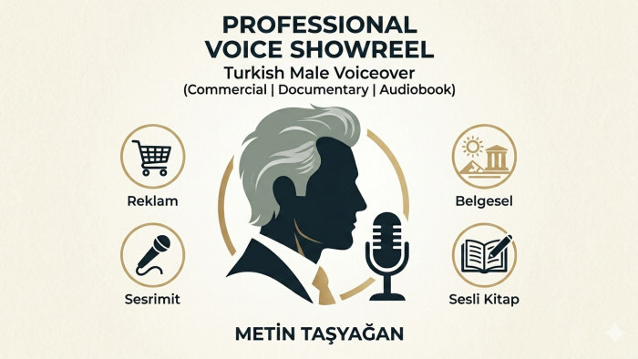  reklam, belgesel ve kitap seslendirmesi yapabilirim