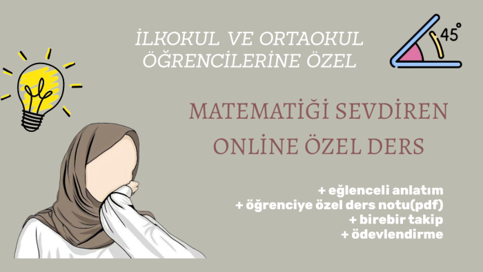 ilkokul ve ortaokul öğrencilerine online özel ders veriyorum