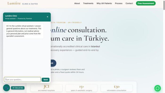 sitenize 7/24 yanıt veren yapay zeka asistanı kurarım