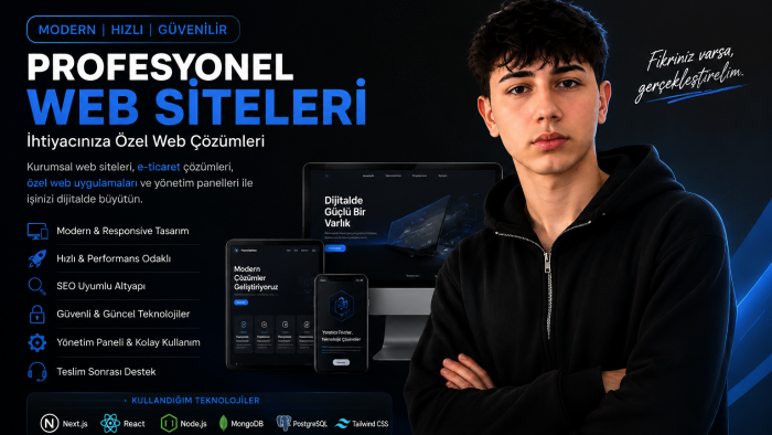 profesyonel şekilde anahtar teslim web sitesi yaparım