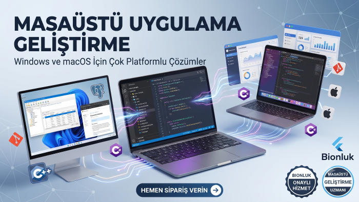 Windows ve macOS masaüstü uygulaması geliştiririm
