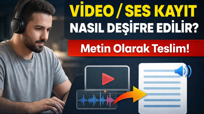 video ve ses kayıtlarınızı düzenli şekilde yazıya dökerim