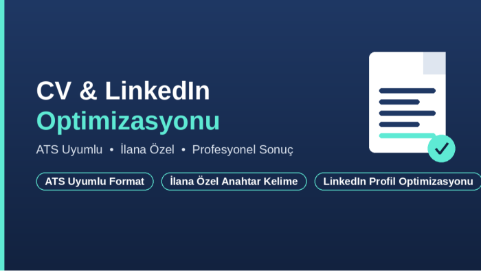 cv ve linkedin profilinizi ats uyumlu hale getiriyorum