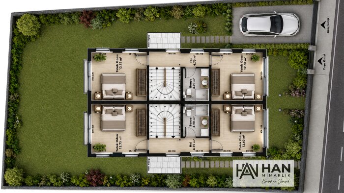  2D ve 3D mimari kat planı görselleştirmesi yaparım