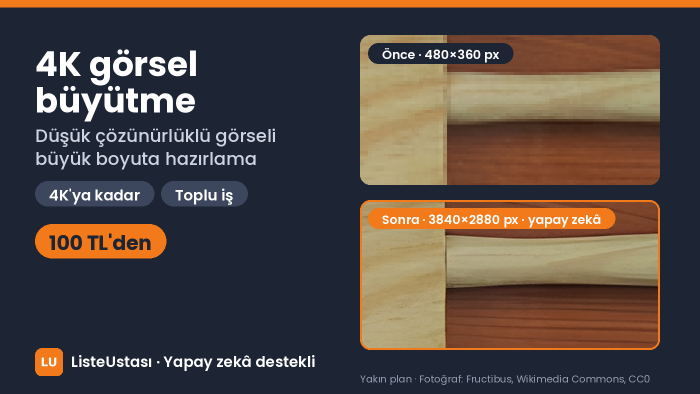 fotoğraf ve görsellerinizi 4K çözünürlüğe büyütürüm