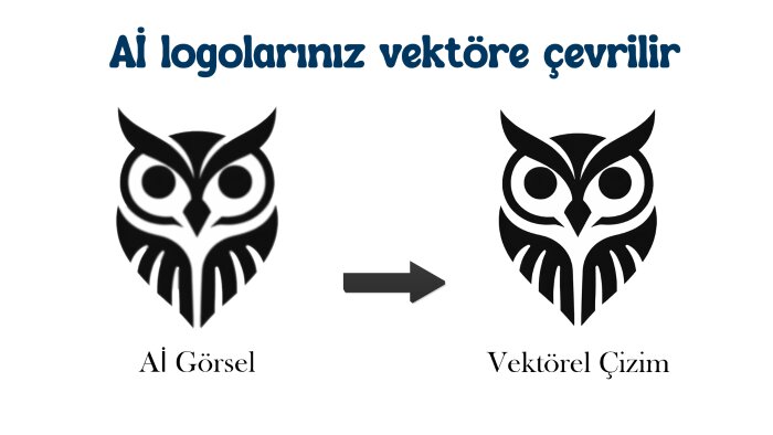 yapay zekadan aldığınız görselleri vektörel logoya çeviririm