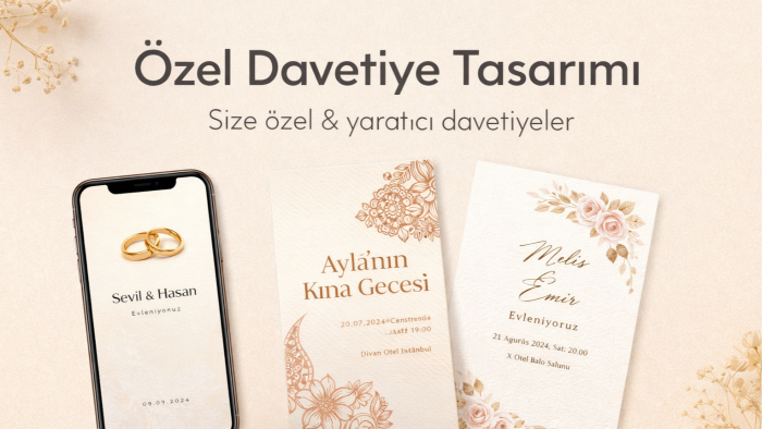 size özel modern ve şık davetiye tasarımları hazırlarım