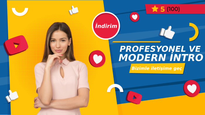 markanız ve youtube kanalınız için intro hazırlarım