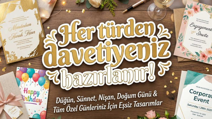 önemli günleriniz için etkileyici davetiyeler hazırlarım