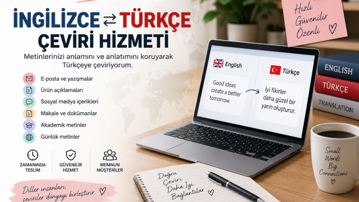 İngilizce Türkçe çeviri yapıyorum