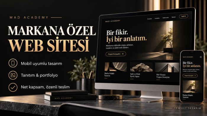 markanıza özel mobil uyumlu web sitesi hazırlarım