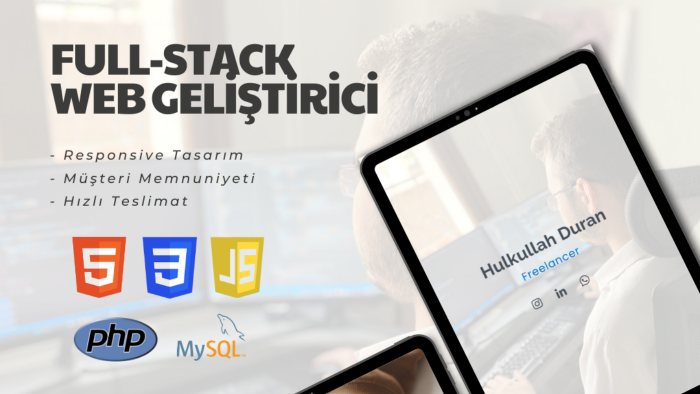 profesyonel web yazılım hizmeti veriyorum
