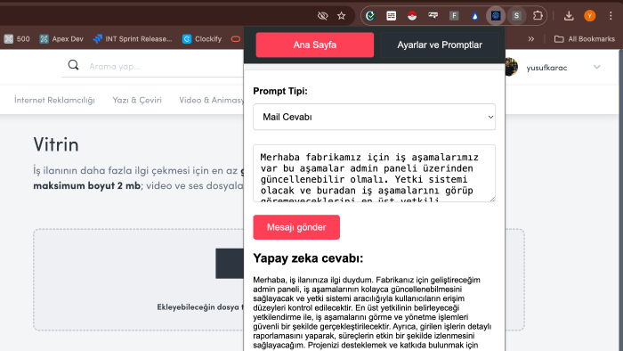 yapay zekayı ihtiyacınıza özel kullanmanızı sağlarım