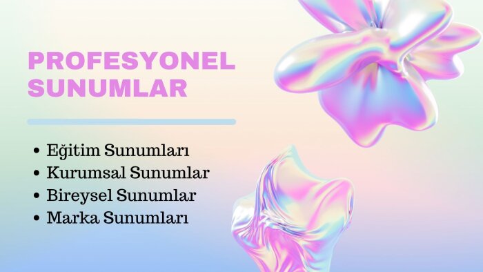 Canva ile yaratıcı kurumsal ve bireysel slaytlar hazırlarım