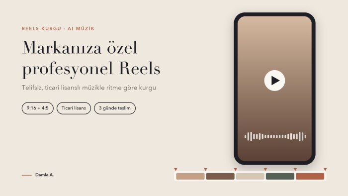 markanız için AI müzikli Instagram Reels kurgusu yaparım