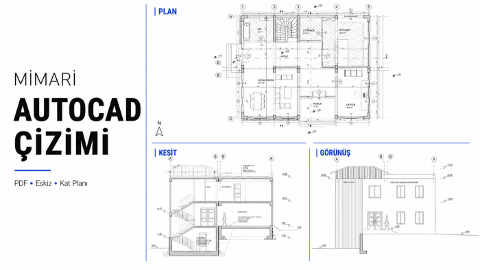 mimari PDF veya eskizinizi AutoCAD DWG olarak çizerim