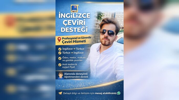 İngilizce-Türkçe ve Türkçe-İngilizce çevirisi yaparım