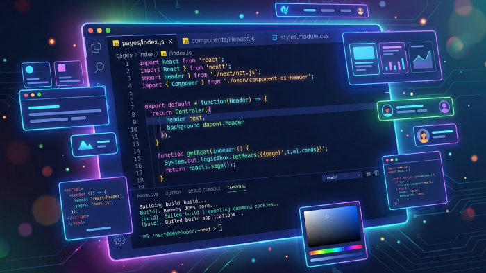 react nextjs ile web sitesi ve uygulama geliştiriyorum
