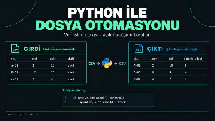 tekrarlayan dosya işlerinizi Python ile otomatikleştiririm