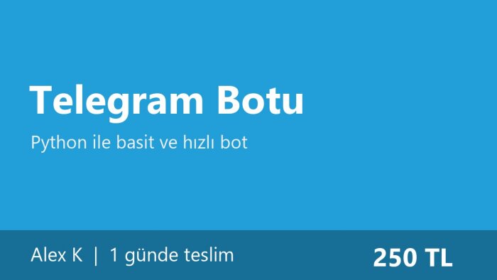 python ile basit telegram botu yazarım