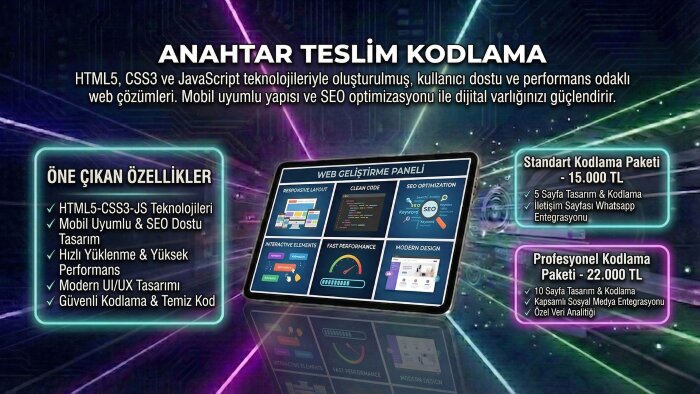işletmenize özel web siteleri tasarlıyorum