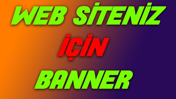 web siteniz için banner yapabilirim