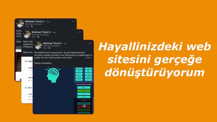 hayalinizdeki web sitesini gerçeğe dönüştürüyorum