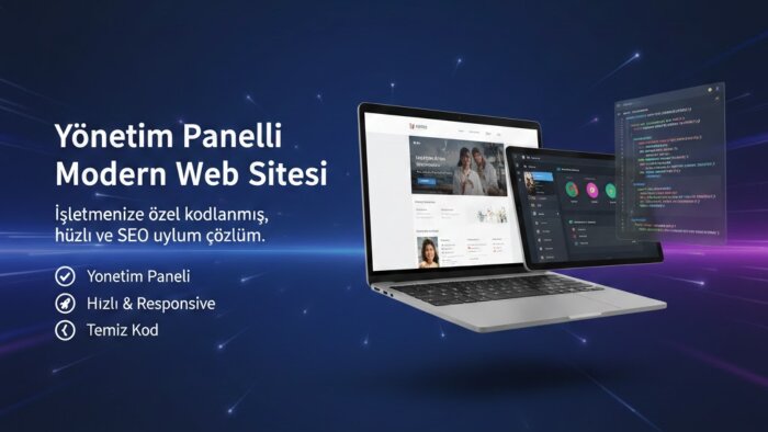 modern ve yönetim panelli web sitenizi sıfırdan kodlarım