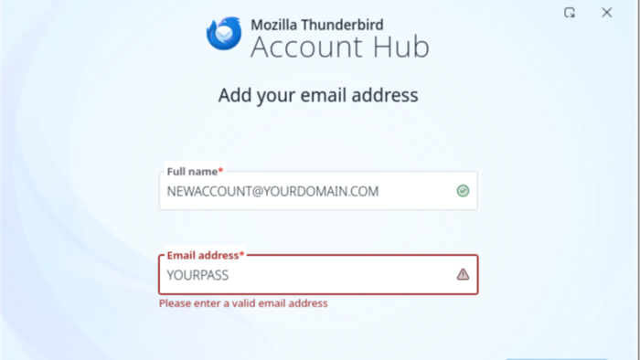 outlook thunderbird mail kurulumları yapıyorum