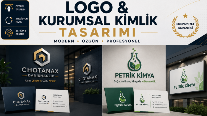 markanıza özel profesyonel kurumsal logo tasarlarım
