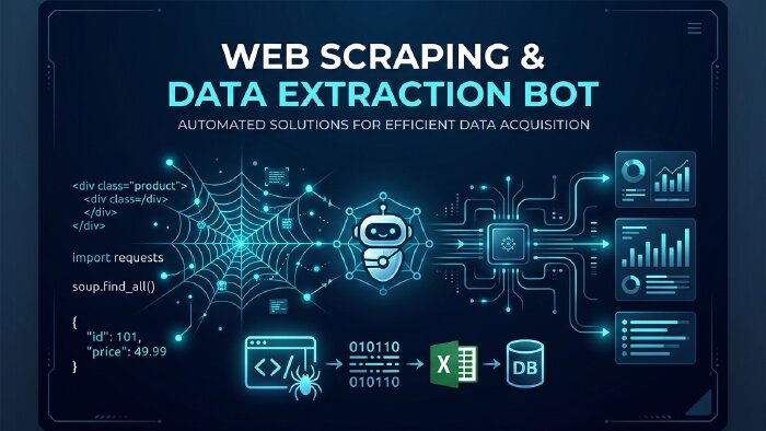 istediğiniz siteden veri çeken web scraping botu yazarım