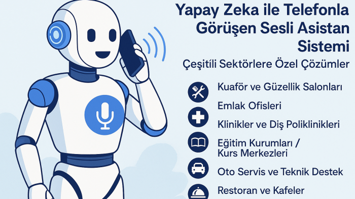 işletmenize telefon konuşması yapan sesli asistan kurarım