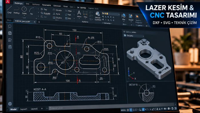 lazer kesim ve CNC için profesyonel DXF SVG çizimi yaparım