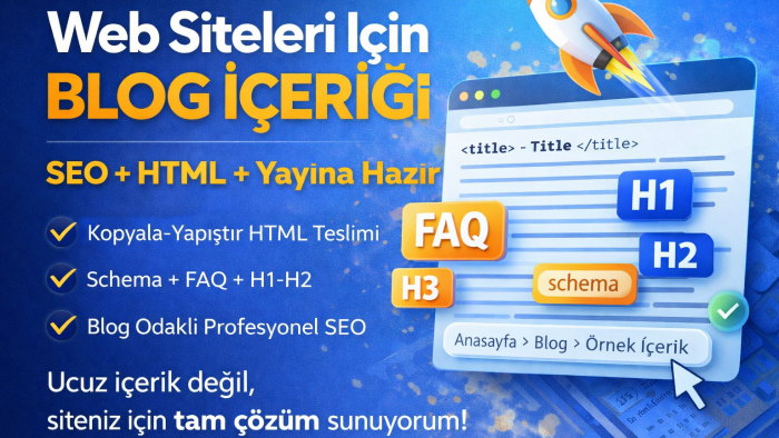 yayına hazır SEO blog içerikleri (HTML + schema) yazarım